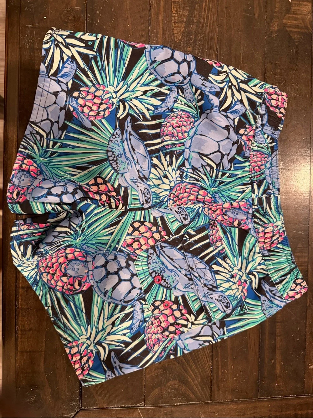 Vineyard Vines Blue & Teal Patterned Swim Shorts